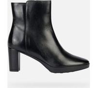 Geox D Walk Pleasure 60 C, Tronchetti da Donna in Pelle con Tacco (Nero, numeric_35)