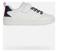 Geox J Washiba Boy A, Scarpe da Ginnastica, Bianco Blu Marino, 35 EU