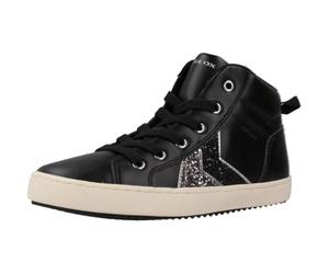 Geox Sneaker Alte da Donna J Kalispera Girl B, Black Dk Silver, 37 EU