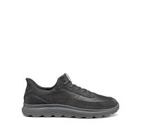Geox Sneaker da uomo SPHERICA Plus in pelle liscia nera, Nero , 40 EU