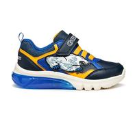 Geox Sneaker J Ciberdron Bambino, Blu Navy, Giallo, 7.5 UK