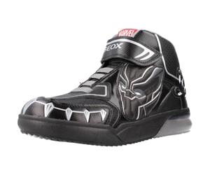 Geox Sneaker J Grayjay Bambino, Nero Argento, 8.5 UK