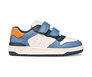 Geox Sneaker J Washiba da Ragazzo, Bianco Lt Avio, Taglia 36