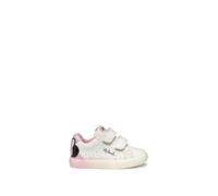 Geox B GISLI Girl D, Scarpe da Ginnastica Bambina, White/Pink, 26 EU