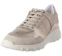 Geox D Alleniee, Scarpe da Ginnastica Donna, Lt Taupe Lt Gold, 37 EU
