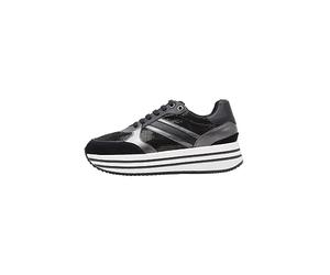 Geox Sneakers da Donna D Kency B, Bianco Nero, 39 EU