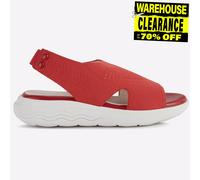 Geox Spherica da Donna Casual Moda Estate Spiaggia Vacanza Chic Sandali Rosso