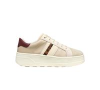 Geox spherica ecub-2 Donna Sneakers Platform - D56WVC000BCC5267 (Beige/Rosso Scuro, Sistema Taglie Calzature EU, Adulto, Numero, Media, 35)