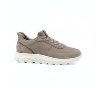 GEOX Spherica Plus sneakers donna in camoscio e pelle taupe con sistema FastIn