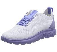 Geox Spherica, Scarpe da Ginnastica, off White Lt Violet, 35 EU