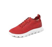 Geox Spherica U, Sneakers Uomo, Rosso Scuro Grigio Chiaro, 44 EU Stretta
