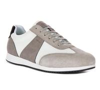 Geox U Arthien Un Trainer In Pelle Suede Grigio Bianco Da Uomo UK 6 - 11