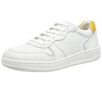 Geox U Magnete A, Sneakers Uomo, Bianco/Giallo (White/Ochre), 45 EU
