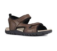 Geox U Sandal Strada A, Sandali Punta Aperta Uomo, Marrone Coffee C6009, 44 EU