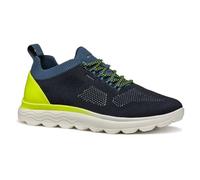 Geox U Spherica E, Sneaker Uomo, Navy Fluo Yellow, 44 EU
