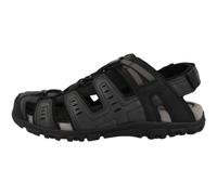 Geox U Terreno + Grip A - Sandali sportivi da uomo, Nero, 45 EU