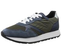 Geox U Vicenda, Scarpe da Ginnastica Uomo, Lt Olive Jeans, 44 EU