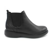 Geox U16DCC Ottavio scarpe da uomo stivaletti pelle con elastici laterali nero
