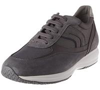 Geox Uomo Happy, Scarpe da Ginnastica, Grigio, 43 EU