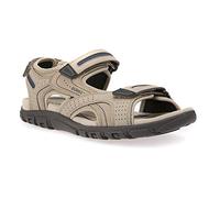 Geox Uomo Sandal Strada D, Sandali Uomo, Beige Blu Sand Navy, 44 EU