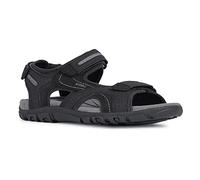 Geox Uomo Sandal Strada D, Sandali Uomo, Nero Grigio Black Stone, 45 EU