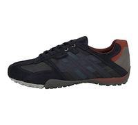 Geox UOMO SNAKE E Scarpe Da Ginnastica Basse Uomo,Blu (Navy/Cigar Cf46L), 46 EU