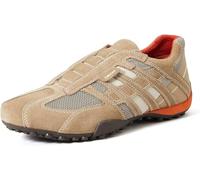 Geox Uomo Snake L, Sneakers Uomo, Beige Beige Dk Orange, 43 EU