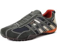 Geox Uomo Snake L, Sneakers Uomo, Grigio Dk Grey Off White, 42 EU