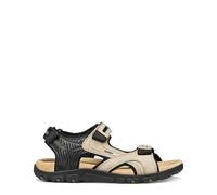 Geox Uomo Strada D Sandal, Sand/Black, 40 EU
