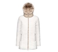 Geox W Spherica Parka Rev Giacca, Blanc DE Blanc/STRIN, 44 Donna