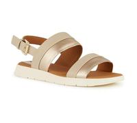 Geox Women's D Dandra a Slide Sandal, Beige Lt Gold, 36 EU