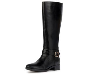Geox Women's D Felicity Knee high Boot, Nero, 39.5 EU