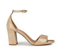 Geox D New Eraklia 80, Sandalo con Tacco Donna, Dk Skin, 38.5 EU