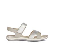 Geox Women's D Sandal Vega B Sports, Lt Grey Off White, 40 EU