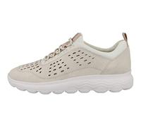 Geox Women's D Spherica Sneaker, Bianco Sporco, 3 UK