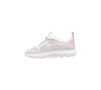 Geox Women's D Spherica Sneaker, Bianco Sporco, 40 EU
