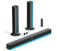 GEOYEAO Soundbar 2.1 canali con subwoofer, 2 in 1 staccabile e montabile a parete
