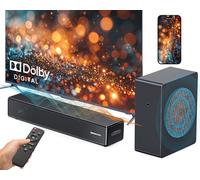 GEOYEAO Soundbar a 2.1 canali con subwoofer, Dolby Digital 100 W Sound Bar Altoparlante TV Home Theater Audio Surround Sound System, HDMI eARC/Bluetooth/DSP/Telecomando Altoparlanti esterni per Smart