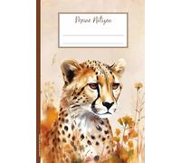 Geparden Buch für Notizen: Notizbuch mit Gepard Tiermotiv im A5 Format liniert das schnellste Tier der Welt als praktisches Geschenk für Raubkatzen Liebhaber