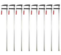 GEPCO - Morsetto a vite con manico in plastica, 120 x 1200 mm, 8 pezzi, 120 cm, 1,2 m