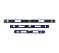 Gepco Professionale Livelli di Spirito Set 3 Pz. Alluminio 3 60+80+120 CM Riga