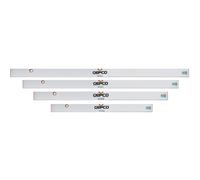 GEPCO Riga da Muratore 4pz Set 120-150-180-200 cm Aluminium - 2 Livelle a Bolla