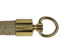 Gepotex Terminale per fune in ottone lucido con anello per corrimano da 25 mm