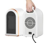 GEPROSMA Mini Stufetta Elettrica Basso Consumo Portatile, Piccole Termoventilatore PTC Ceramico Silenziosa Bagno,1200W/800W Riscaldamento 2 Impostazioni di Calore,Surriscaldamento/Dumping Protezione
