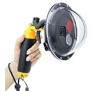 GEPULY Dome Port Lens per GoPro Hero 5 6 7 Hero (2018), Dome Port con custodia impermeabile, Trigger, impugnatura galleggiante, filtro rosso commutabile integrato e filtro macro 10x