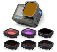 GEPULY Set di 6 filtri ND per GoPro Hero 13 Black, ND8, ND16, ND32, ND64, rosso chiaro, magenta, filtro boccaglio, polarizzatore circolare a densità neutra, protezione per la correzione del colore