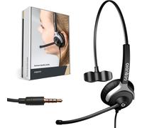 GEQUDIO Cuffie telefoni con jack da 3,5 mm per FritzFon C6, MacBook, Smartphone,