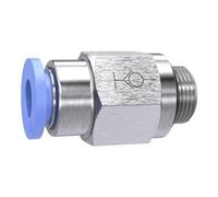 Ger. Raccordo a incastro » serie blu « autobloccante, G 1/8 a., F. Schl.-Außen-Ø 6 mm, numero di lavoro: Max. 10 bar, plastica/MS vern.