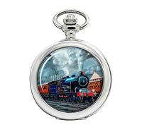 GER Steam Train Lasciando Liverpool Street Station Full Hunter Orologio da tasca