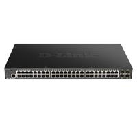 D-Link DGS-1250-52 Porte Gigabit Smart Managed PoE Switch con 10G Uplinks, Nero